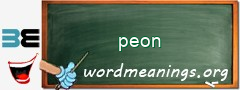 WordMeaning blackboard for peon